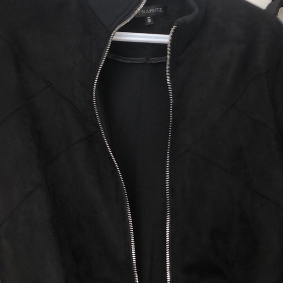 Dynamite Suede Bomber Jacket - Picture 3 of 4